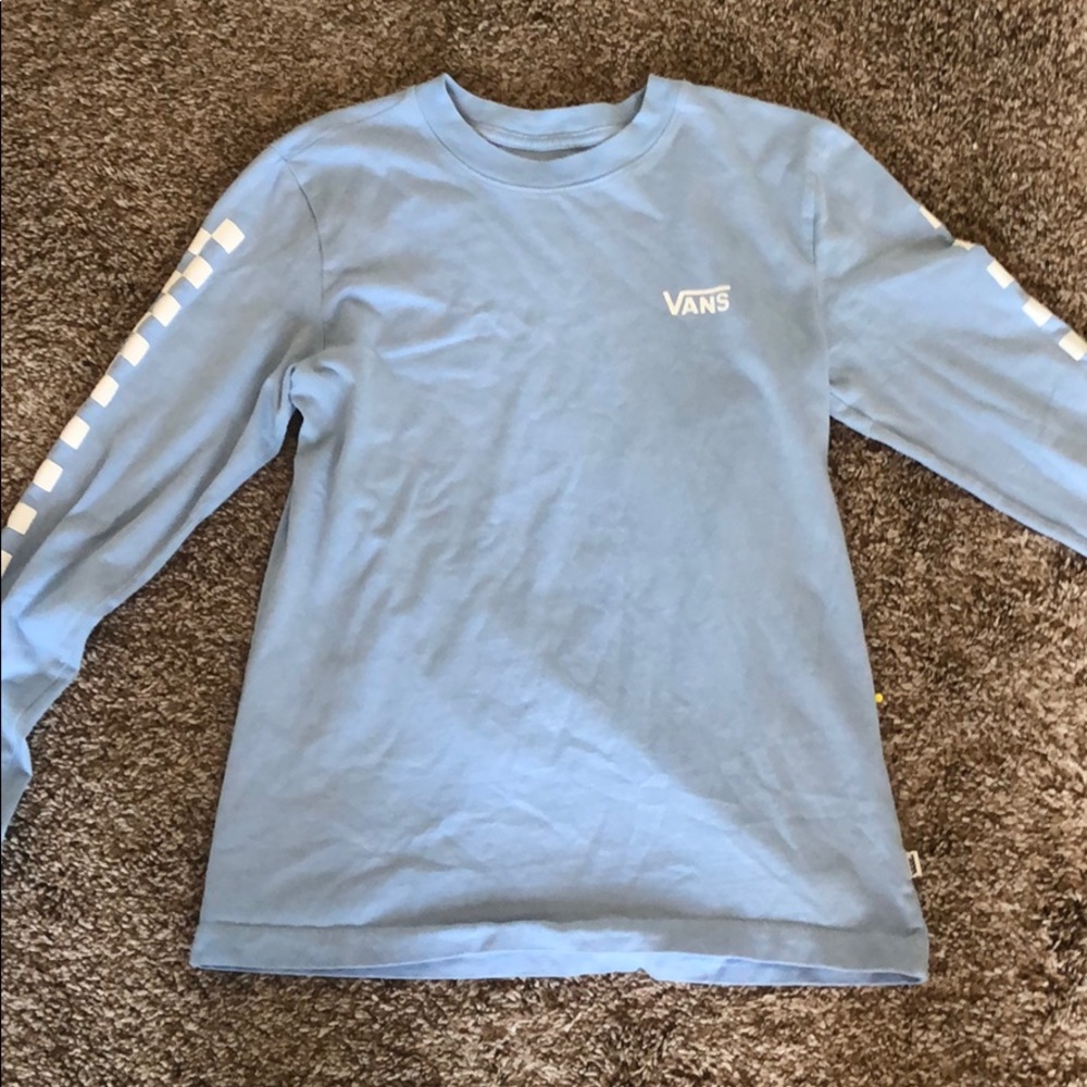 women’s light blue vans long sleeve